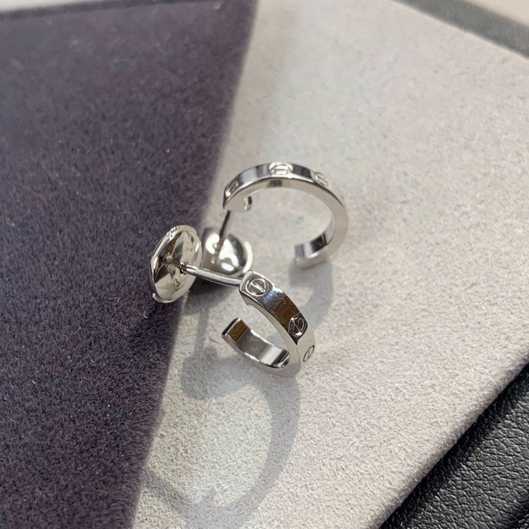 CARTIER LOVE EARRINGS 2.65MM SILVER