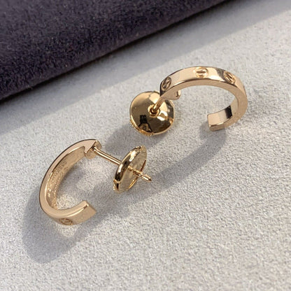 CARTIER LOVE EARRINGS 2.65MM PINK GOLD
