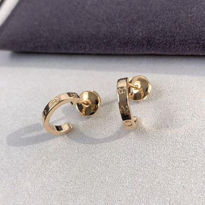 CARTIER LOVE EARRINGS 2.65MM PINK GOLD