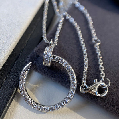 CARTIER JUSTE NECKLACE SILVER DIAMONDS