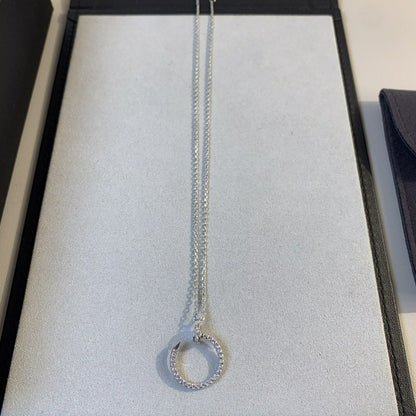CARTIER JUSTE NECKLACE SILVER DIAMONDS