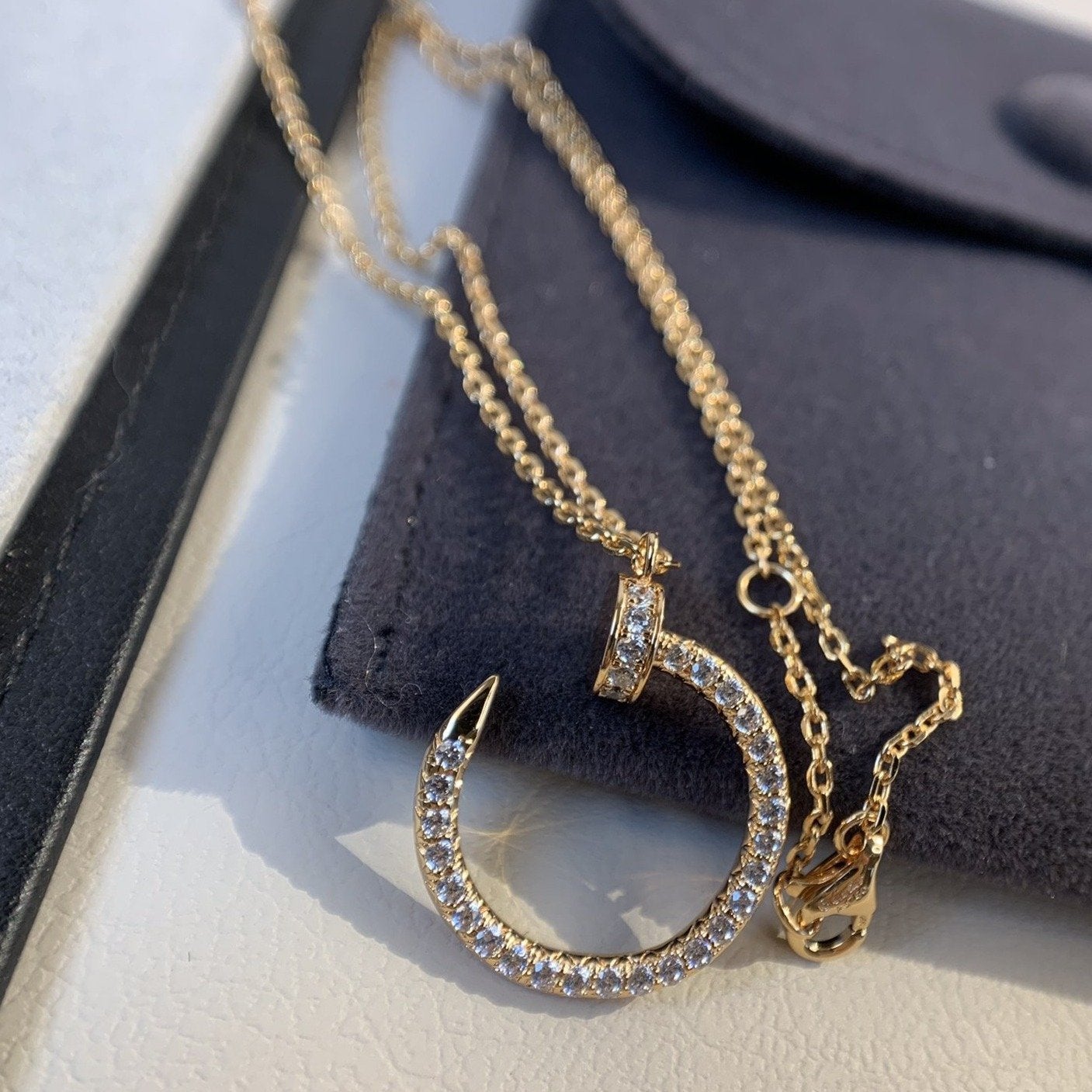 CARTIER JUSTE NECKLACE PINK GOLD DIAMONDS