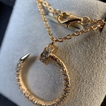 CARTIER JUSTE NECKLACE PINK GOLD DIAMONDS