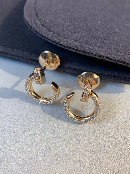 CARTIER JUSTE EARRINGS GOLD DIAMONDS