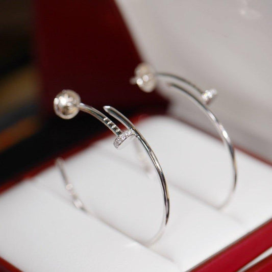 CARTIER JUSTE EARRINGS DIAMONDS 1.8MM