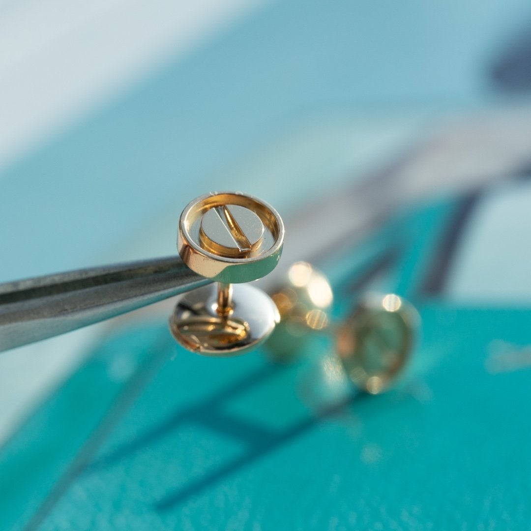 CARTIER LOVE EARRINGS PINK GOLD 10MM