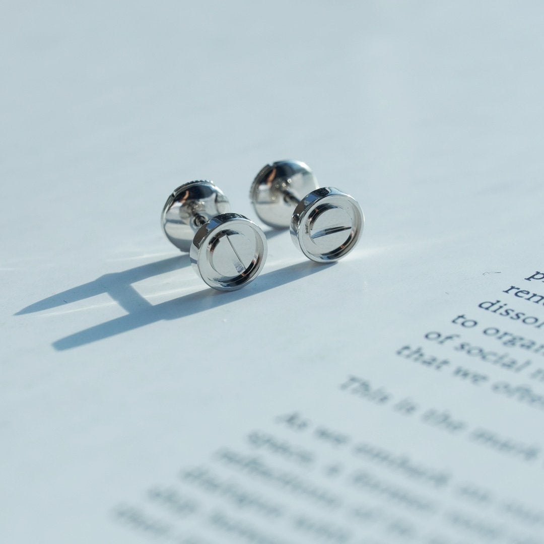 CARTIER LOVE EARRINGS SILVER 10MM