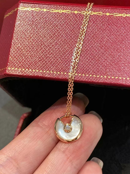 CARTIER AMULETTE ROSE GOLD MOP NECKLACE