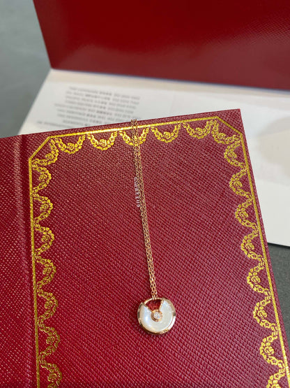 CARTIER AMULETTE ROSE GOLD MOP NECKLACE