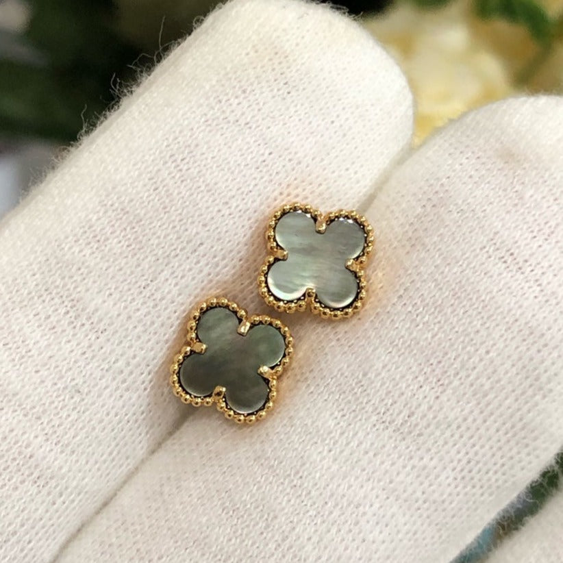 VCA CLOVER MINI GOLD EARRINGS