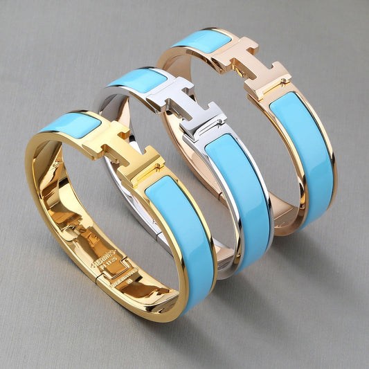 HERMES H CLOUD BLUE BRACELET
