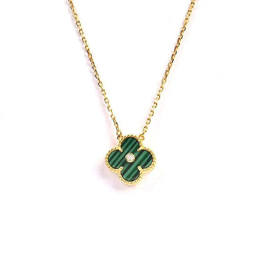 VCA CLOVER 15MM DIAMOND TURQUOISE NECKLACE