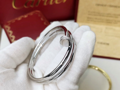 CARTIER JUSTE BRACELET 3.5MM DOUBLE ROW DIAMOND