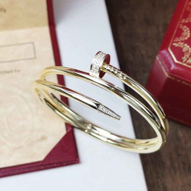 CARTIER JUSTE BRACELET 3.5MM DOUBLE ROW DIAMOND