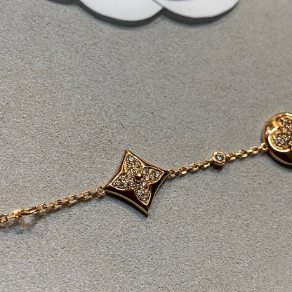 LOUIS VUITTON STAR AND SUN 4 MOTIFS GOLD DIAMONDS BRACELET