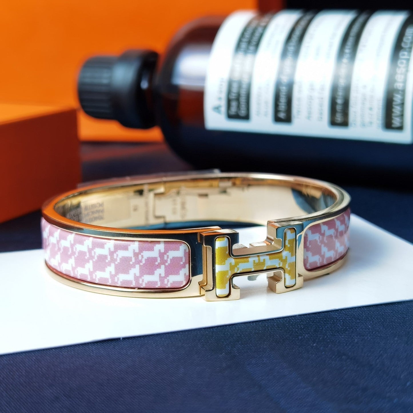 HERMES H HORSE BRACELET 12MM