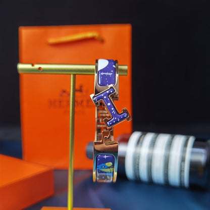 HERMES H STAR AND MOON BRACELET 12MM