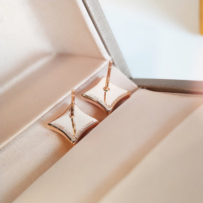 LOUIS VUITTON STAR MOP PINK GOLD EARRINGS