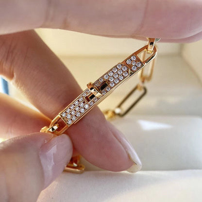 HERMES CHAINE BRACELET SMALL MODEL DIAMOND