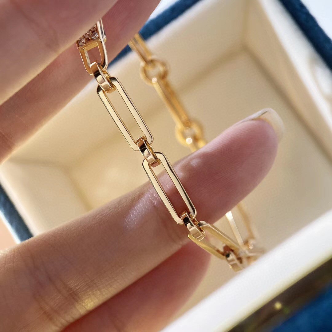 HERMES CHAINE BRACELET SMALL MODEL DIAMOND