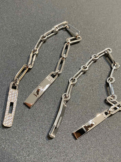 HERMES CHAINE BRACELET SMALL MODEL DIAMOND