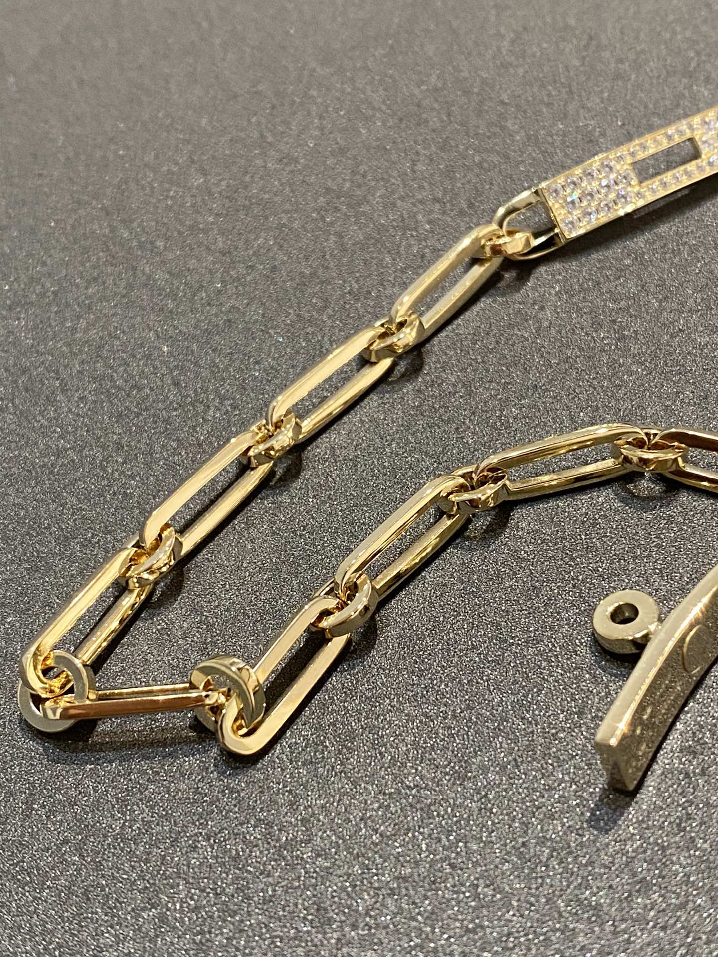 HERMES CHAINE BRACELET SMALL MODEL DIAMOND