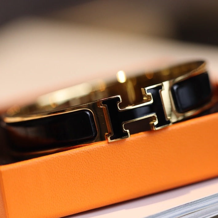 HERMES H BRACELET 12MM GOLD