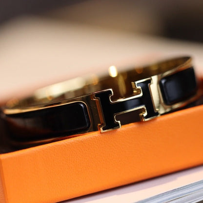 HERMES H BRACELET 12MM GOLD