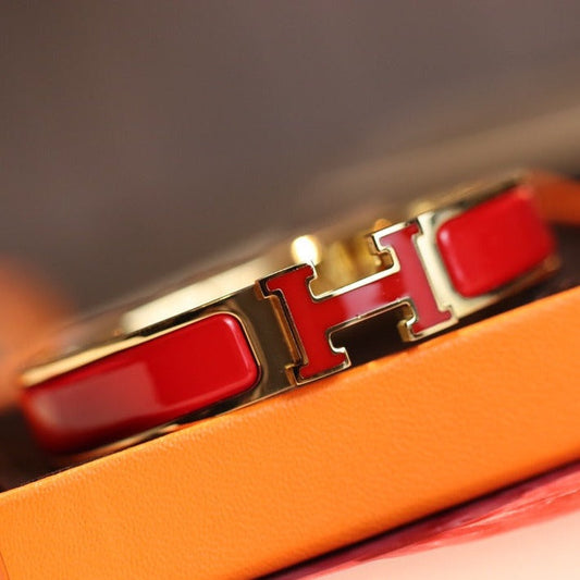 HERMES H BRACELET 12MM GOLD