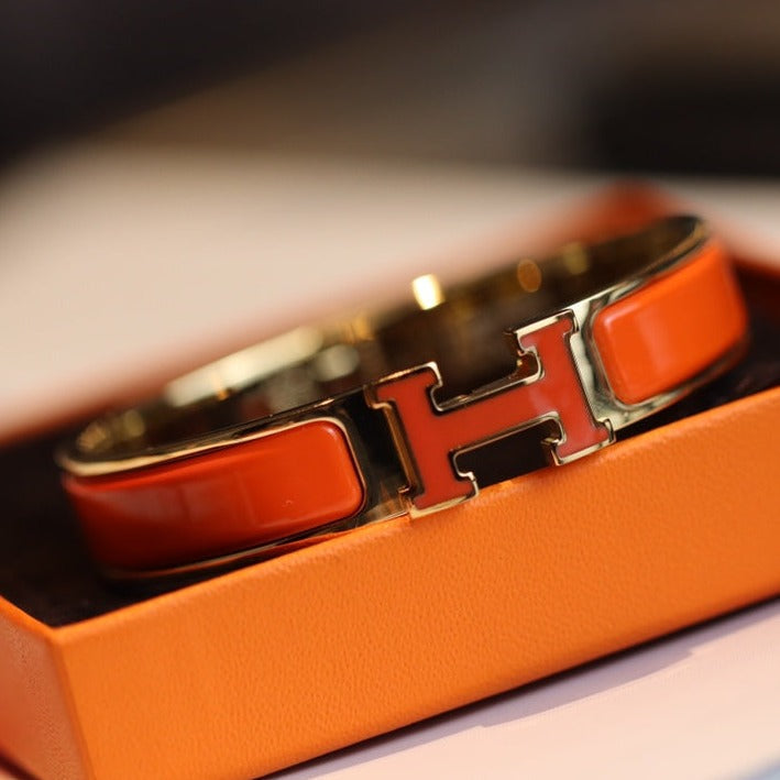 HERMES H BRACELET 12MM GOLD