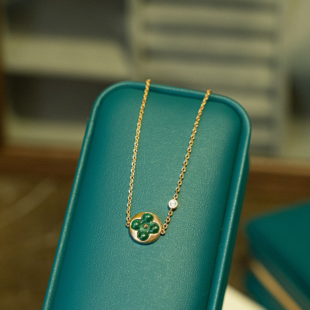 LOUIS VUITTON SUN MALACHITE 1 DIAMOND PINK GOLD BRACELET