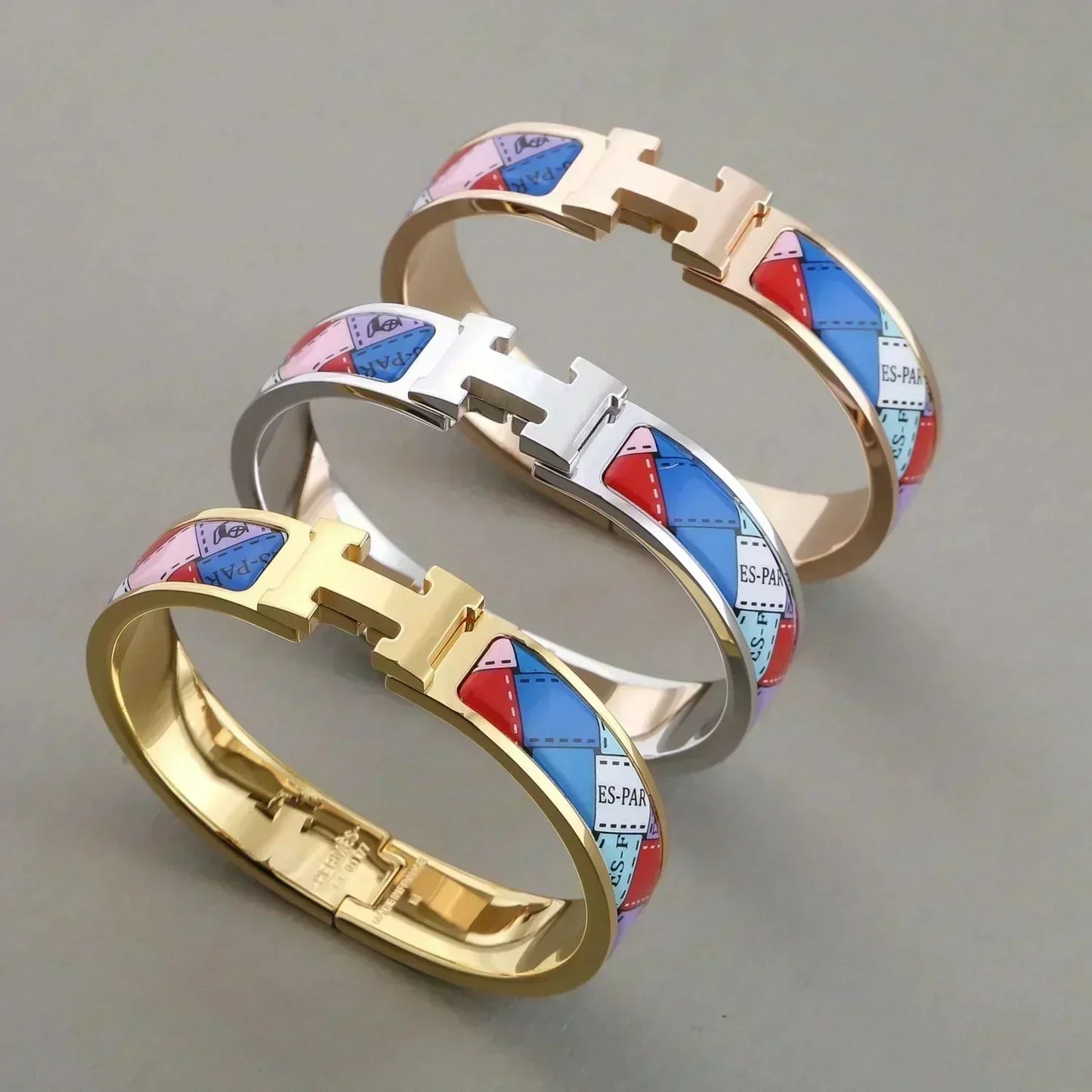 HERMES H BRACELET DOTTED BORDER 12MM