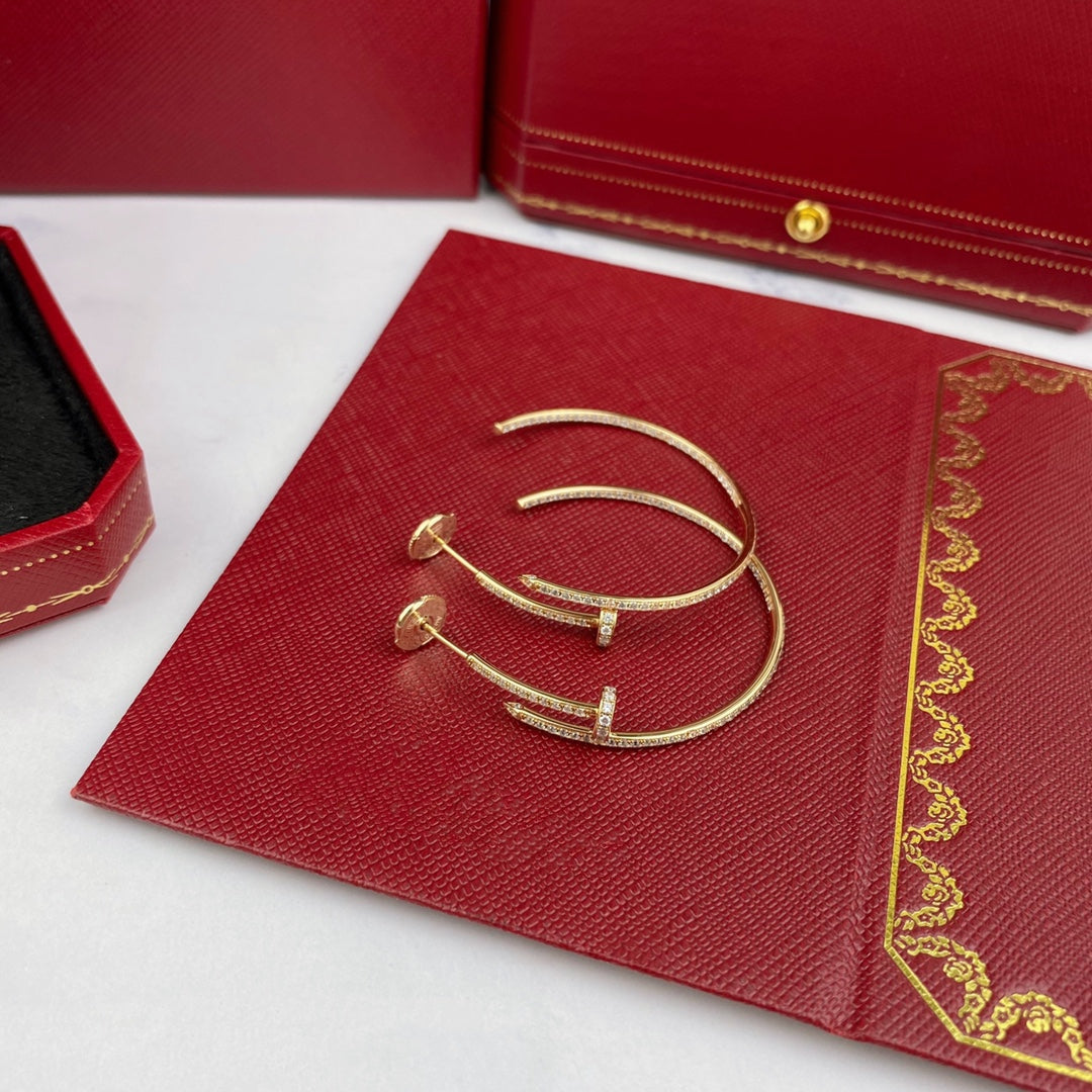 CARTIER JUSTE EARRINGS FULL DIAMONDS 1.8MM