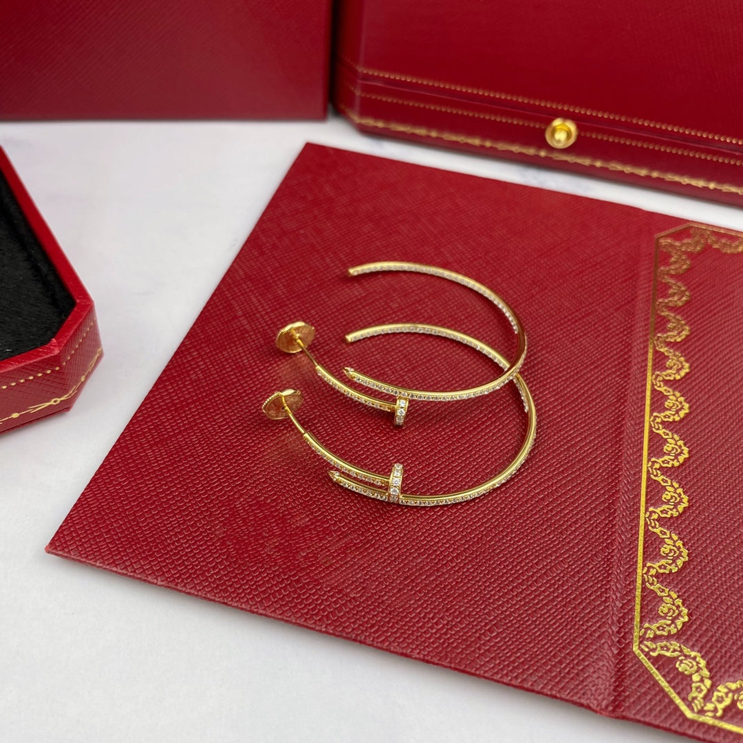 CARTIER JUSTE EARRINGS FULL DIAMONDS 1.8MM