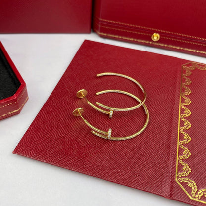 CARTIER JUSTE EARRINGS FULL DIAMONDS 1.8MM