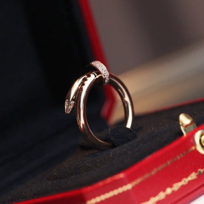 CARTIER JUSTE RING 2.65MM PINK GOLD DIAMOND