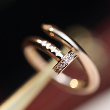 CARTIER JUSTE RING 2.65MM PINK GOLD DIAMOND
