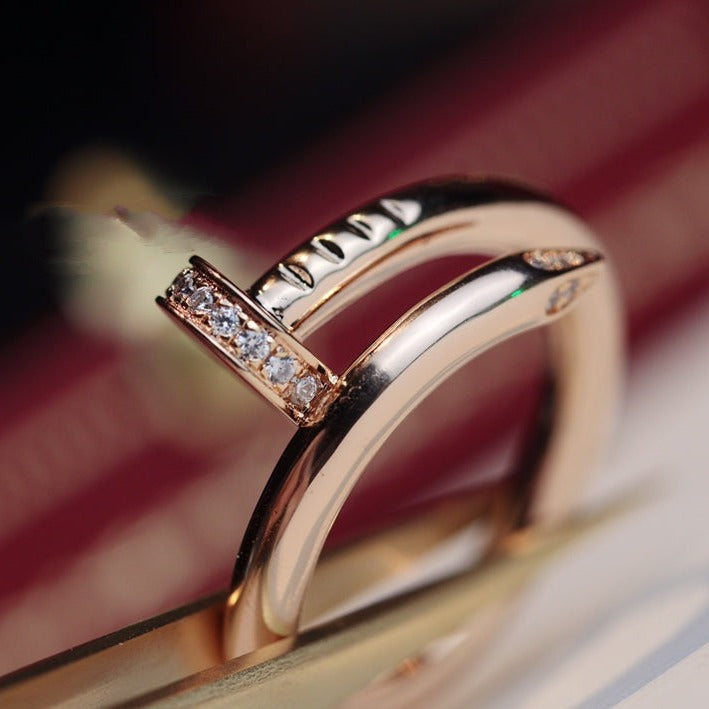 CARTIER JUSTE RING 2.65MM PINK GOLD DIAMOND