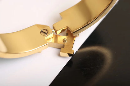 HERMES H CLOUD BLUE BRACELET GOLD DIAMOND