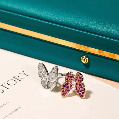VCA TWIN BUTTERFLY DIAMOND RING
