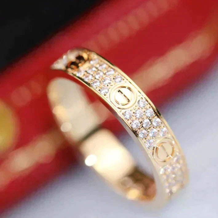 CARTIER LOVE RING 3.6MM DIAMOND PAVED