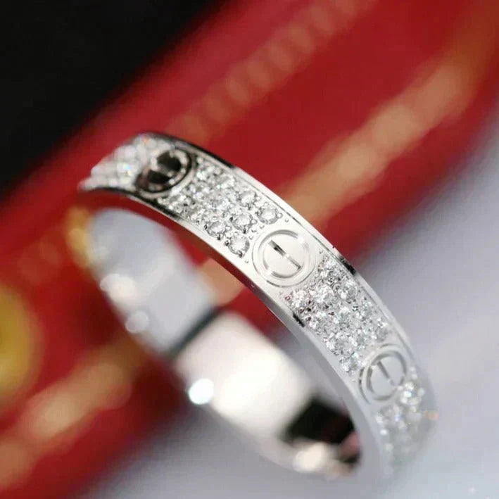 CARTIER LOVE RING 3.6MM DIAMOND PAVED