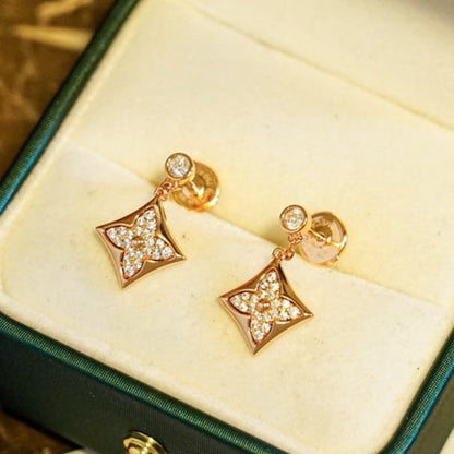 LOUIS VUITTON STAR DIAMONDS EARRINGS GOLD