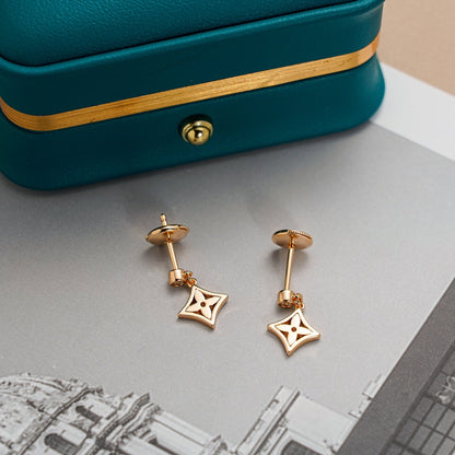 LOUIS VUITTON STAR EARRINGS GOLD