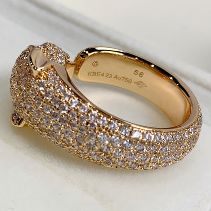 CARTIER PANTHERE PINK GOLD DIAMOND RING