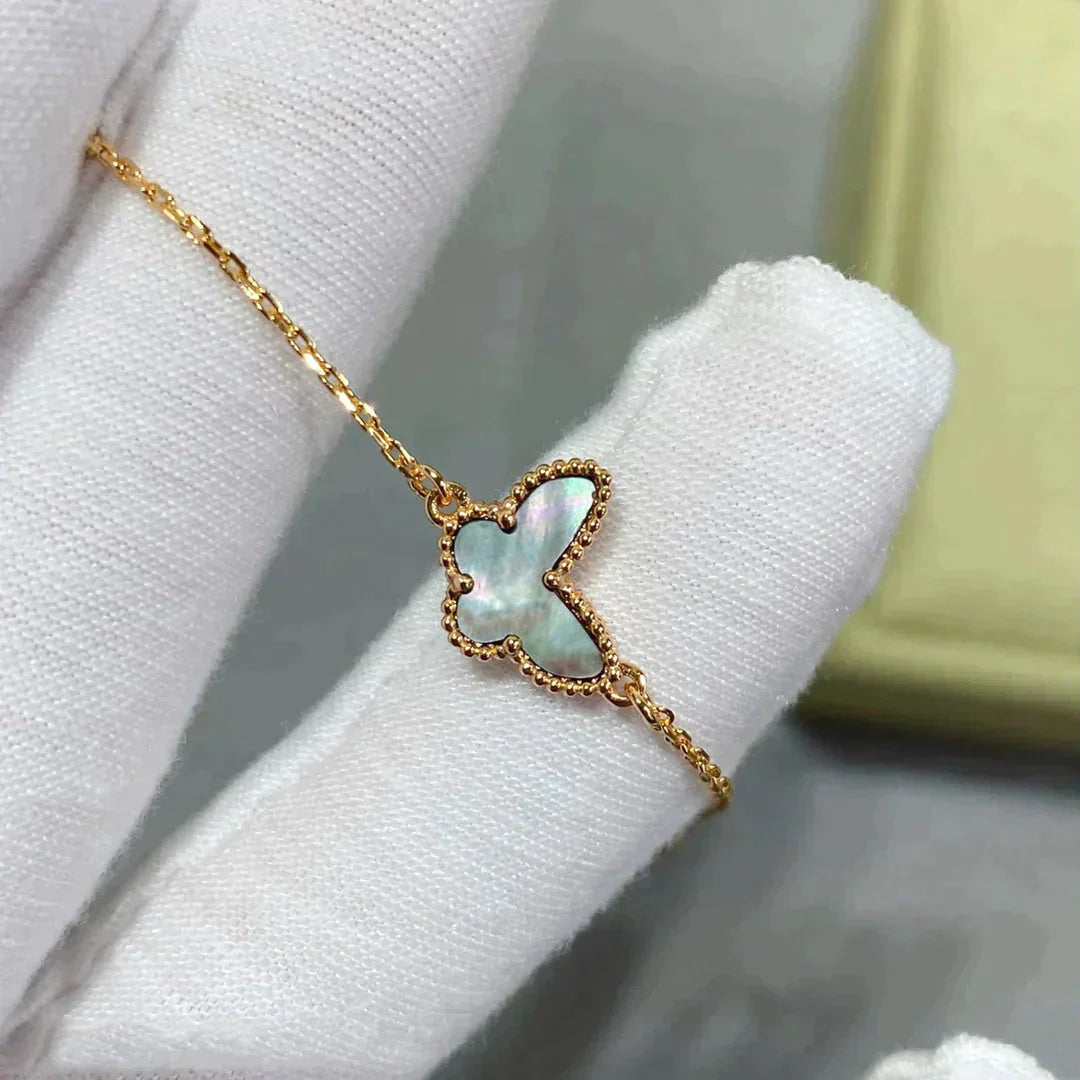 VCA BUTTERFLY DARK MOP BUTTERFLY BRACELET