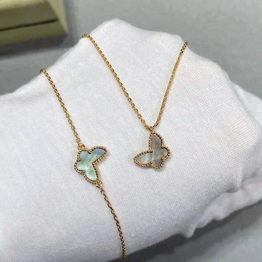 VCA BUTTERFLY DARK MOP BUTTERFLY BRACELET