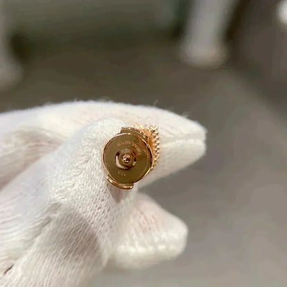 VCA HEART CARNELIAN STUD EARRINGS