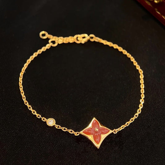LOUIS VUITTON COLOR STAR CARNELIAN PINK GOLD DIAMOND BRACELET