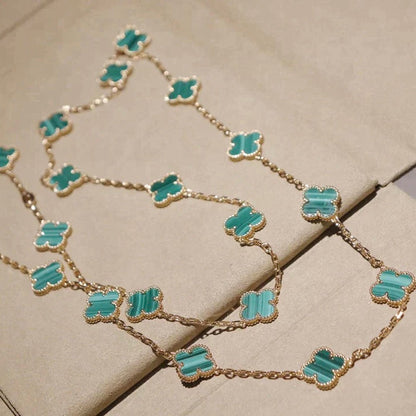 VCA CLOVER 20 MOTIFS MALACHITE GOLD